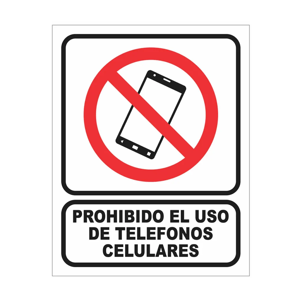 Prohibido usar el celular